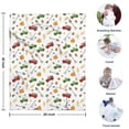 thumbnail image 4 of Cartoon Farm Vehicles Pumpkins White Pattern Blanket,Comfortable Soft Lamb Wool Throw Blanket,All Season,Warm Lightweight Blankets for Sofa Bed Couch Living Room Chair,30"x40", 4 of 4
