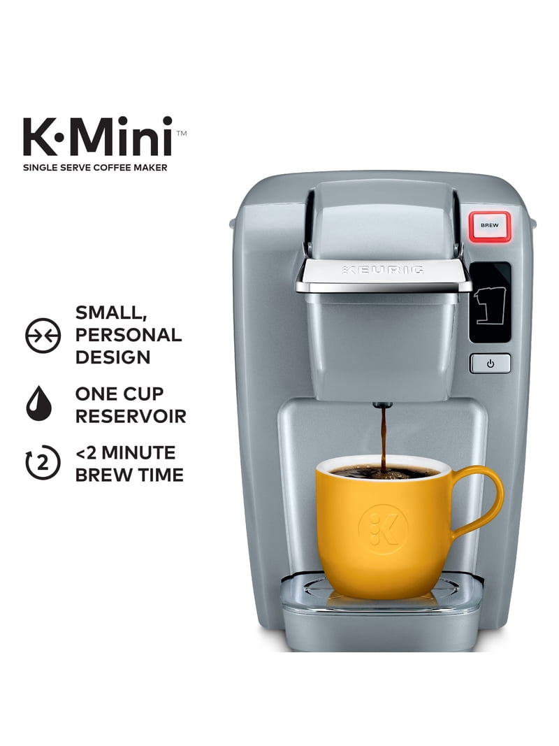 Keurig K-Mini K15 Single-Serve K-Cup Pod Coffee Maker, Platinum
