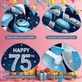 thumbnail image 4 of Blue White Theme 75th Birthday Banner Decor Happy Birthday Display Star Pattern Balloon Design Anniversary Backdrop for 75th Birthday Party Anniversary Celebration Family Gathering, 4 of 9