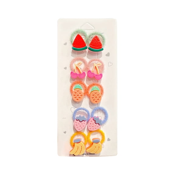 Interesting Hair Rope Accessories for Children - Cute Cartoon Girl Head Rope with Gentle Rubber Band for Comfortable Hair Ties