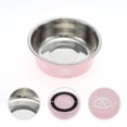 thumbnail image 3 of Unique Bargains 1 Pc Non-Skid Medium Dog Bowl Panda Pattern for Indoor and Outdoor Pink Stainless Steel Plastic, 3 of 4