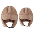 thumbnail image 1 of 2 paquetes de gorros de invierno para padres e hijos, pelo suave de felpa, suave, para mamá, bebé, gorro cálido, conjunto para mujeres y niños, 1 of 9
