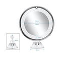 thumbnail image 4 of New Version 10X Magnifying Makeup Mirror with Lights, Intelligent Switch, 360 Degree Rotation, Powerful Suction Cup, Portable, Good for Tabletop, Bathroom, Traveling, 4 of 8