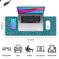 thumbnail image 5 of Long Mouse Pads for Desk,Teal Christmas Snowflake Pattern Desk Mats on Top Of Desks, Desk Mouse Pad Extra Large with 3mm Non-Slip Base and Stitched Edge for Gaming,Office,Work,Home 31.5x11.8in, 5 of 5