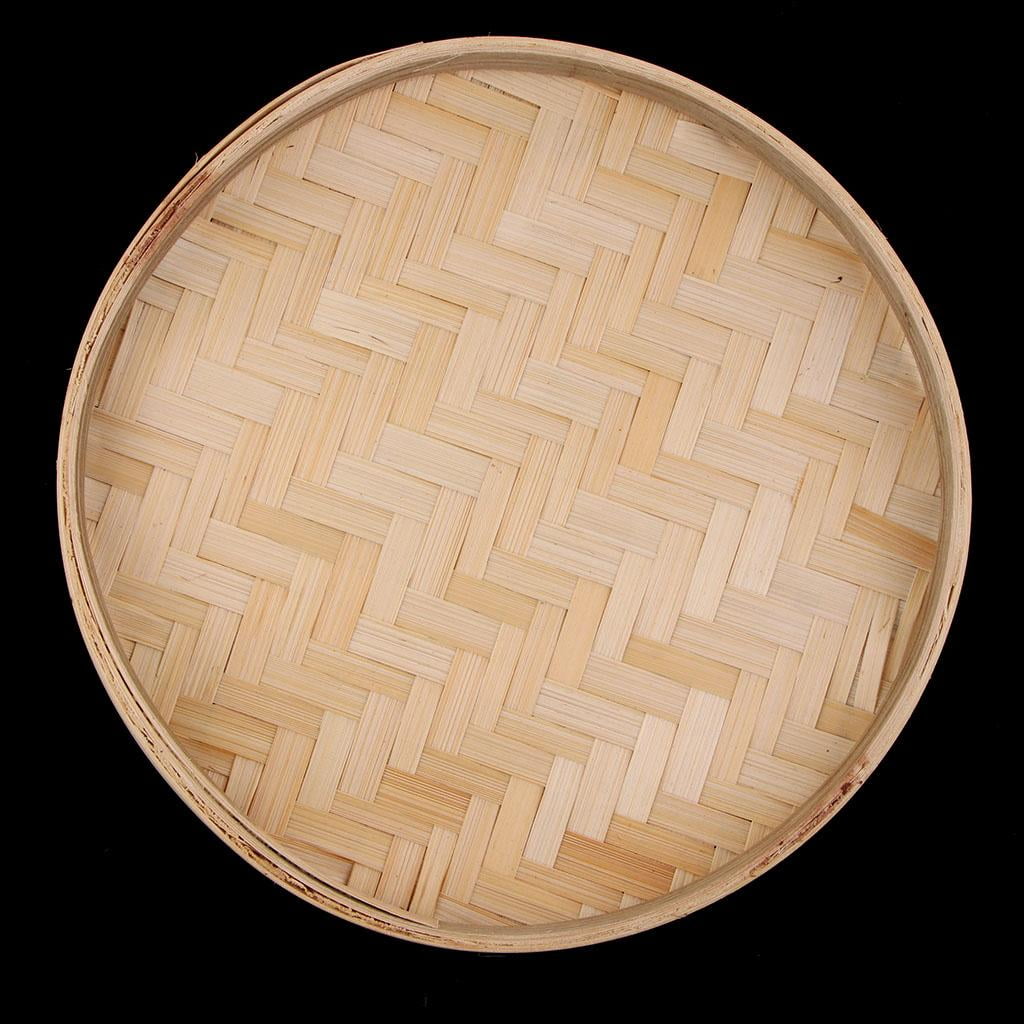 Natural Round Bamboo Colander Bamboo Sieve Food Friuts Plate Tray