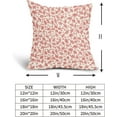 thumbnail image 5 of Vintage Flower Pillow Covers 16x16 Inch Set of 2 Coral and Cream Floral Outdoor Decorative Throw Pillows Peach Small Floral Print Rustic Farmhouse Pillowcases Cotton Linen Cushion Covers for Couch, 5 of 6
