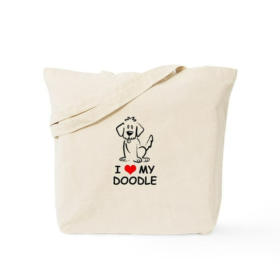 CafePress - I Love My Doodle Tote Bag - Unisex Canvas Tote Bag, Beige, 1-Piece