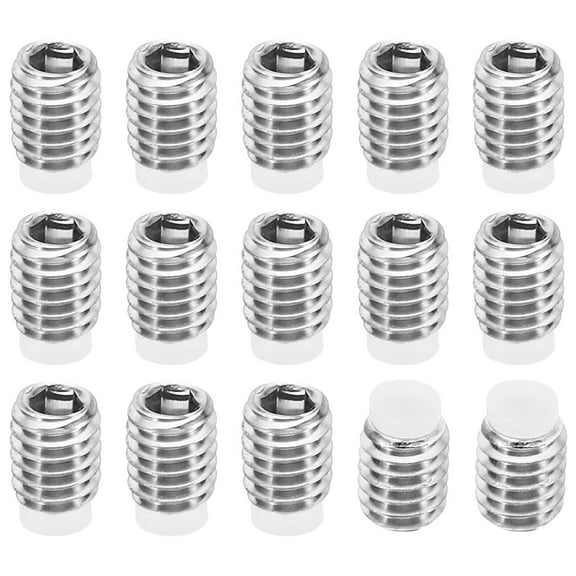 Uxcell M4x5mm Nylon Tip Grub Screw Hex Socket Head Cup Point Anti Slip Set Screws Internal Hex Drive Hardware 15 Pack