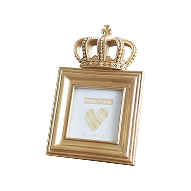 3 Inch Resin Photo Frame Decorative Luxury Picture Frame with Kickstand for Standing on Table Style E