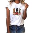 thumbnail image 5 of AXXD Easter Shirts For Girls,Short Sleeve Summer Graphic Rabbit Printed Top Pullover T-shirt For Girls Clearance Size S, 5 of 5
