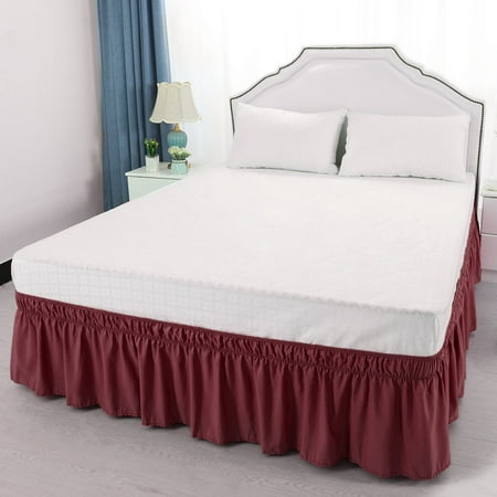 Bed Skirt Polyester Wrap Around Dust Ruffle 15 Inch ...