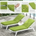 thumbnail image 4 of Pakunoda Chaise Lounge Cushions 80" x 26" x 4" Outdoor High-Density Foam Patio Furniture Lounger Replacement Cushions with Zipper Ties Water-Resistant for Pool, Grass Green, 4 of 7