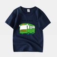 thumbnail image 5 of EnJoCho Children's Shirts Summer Toddler Boys Girls Cartoon Car Design Prints Casual Tops Kids Clothes Baby Short Sleeves Kids Trendy Shirts Top Comfort Wear 3-4 Years, 5 of 9