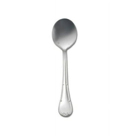 Oneida T023SRBF 6.625 in. Mascagni Stainless Steel Round Bowl Soup Spoon  Silver