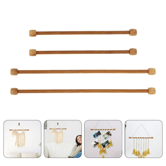 Worgeous Wooden Tapestry Hanging Rods for DIY Use Light Brown Natural Material Versatile Home Decor 8pcs