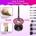 thumbnail image 2 of Mini USB-Powered Electric Makeup Brush Cleaner with Silicone Bristles, 2-Speed Adjustable Rotation, Quick Spin-Dry Function, Portable Compact Design for Home & Travel, Black Beauty Tool Essential for, 2 of 6