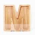 thumbnail image 1 of Twenty-Six English Alphabet Piggy Bank 26-letter Personalized Wooden Coin Money Saving Box Customized Own Name Stickers Exquisite Home Desktop Decor Ornaments, 1 of 8