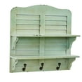 thumbnail image 3 of Nearly Natural 20in. Vintage Window Shutter Shelving with Hooks Wall Decor, 3 of 3