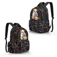 thumbnail image 2 of FKELYI Cartoon Pug Dog Print Kids School Backpack for Boys Girls 17 inch Schoolbag Lightweight Casual Daypack with Multi-Pockets for Elementary Student, 2 of 7