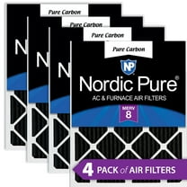 16x20x1 (15_1/2x19_1/2) Pure Carbon Odor Reduction Furnace Air Filters 4 Pack