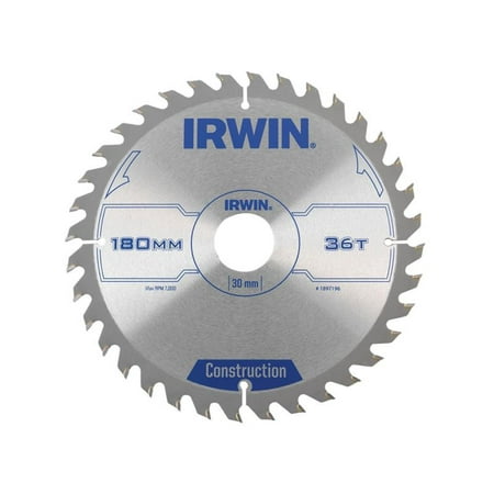 

IRWIN - Construction Circular Saw Blade 180 x 30mm x 36T ATB