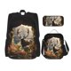 thumbnail image 1 of Disketp Enchanted Deer In Cave Mochila Estampada de Gran Capacidad con Lonchera y Estuche, Set de 3 Piezas para Estudiantes, 1 of 7