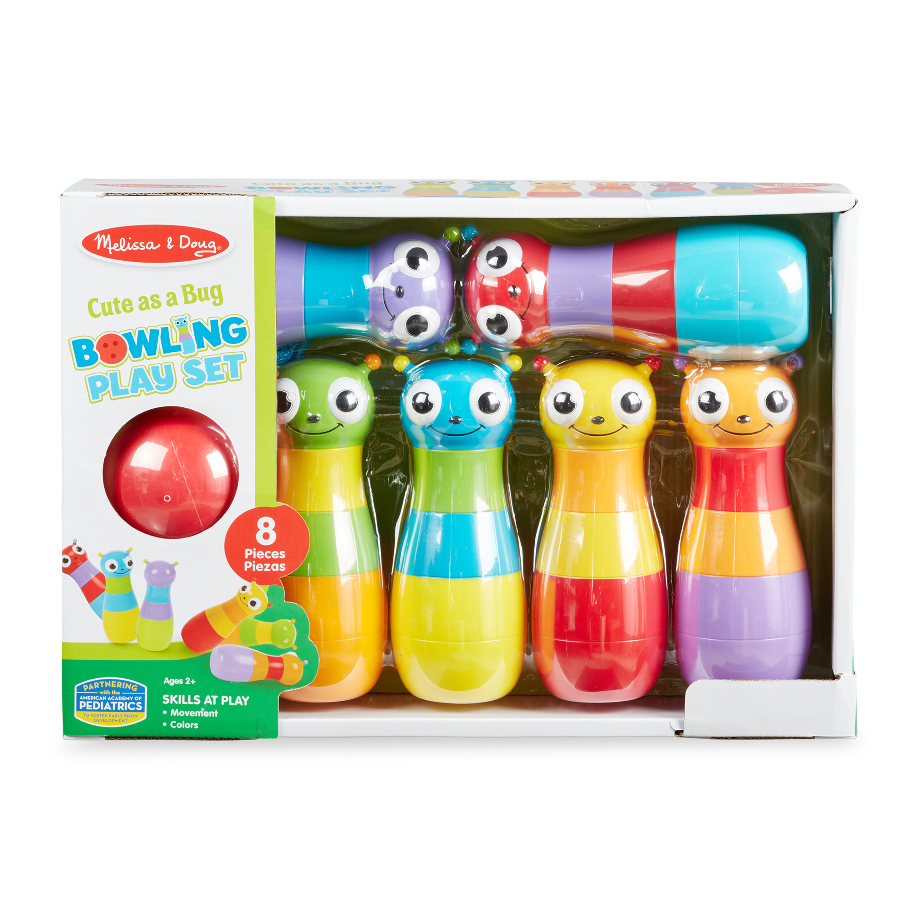 Melissa & Doug Cute as a Bug Bowling Set Kids Indoor Outdoor Game (8 Pcs) - image 3 of 9