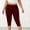 Wine, variant on ATENAR Womens Plus Size Leggings Tummy Control Cropped Leggings Solid Color Pant Black 3XL