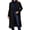 Black, variant on Fall Winter Women Solid Color Long Sleeve Double Breasted Casual Lapel Long Trench Coat