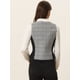 thumbnail image 3 of Chaleco vintage para mujer, chaleco a cuadros con botones, chalecos de trabajo elegantes Negro M, 3 of 6