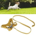 thumbnail image 1 of Reflective Strip Pet Dog Harness with Traction Rope, Four Point Adjustable, Suede Material, Ginger, Chest Strap Included, 1 of 7
