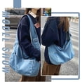 thumbnail image 6 of LinYooLi Denim Hobo Bags for Women Retro Jean Shoulder Bag Casual Jean Tote Handbags Vintage Satchel Bags for Teen Girls, 6 of 7