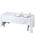 thumbnail image 3 of BalsaCircle 1 60" x 126" Premium Polyester Rectangular Tablecloth Table Linens White, 3 of 8