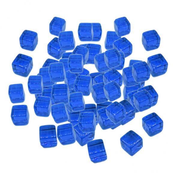 JunZheHub 2x100pcs 10mm Colorful Dices Cube Board Games for Party KTV Toys Blue