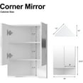 thumbnail image 2 of Bathroom Corner Medicine Cabinet, Corner Medicine Cabinet with 2 Doors,Small Cabinet for Bathroom,White,24" x18", 2 of 7