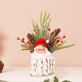 thumbnail image 4 of Christmas Tree 13.77inch Christmas Table Decoration Red Christmas Centerpieces for Tables Mini Christmas Tree Artificial Plants Pines Needles Pines Cones Berries Decoration for Mantel Decor, 4 of 7