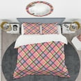 thumbnail image 2 of Designart 'Tartan Geometrical Texture I ' Mid-Century Modern Duvet Cover Set, 2 of 4