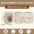 thumbnail image 7 of Xoenoiee Deer Raven Maple Leaves Pattern Quilted Bible Cover Case for Women Men, Large Capacity Bible Bags, Multi Pocket Book Carrying Case Bible Protective Christian Gifts with Handle, 7 of 7