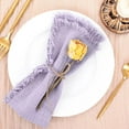thumbnail image 4 of Ksopiavobs Handmade Cloth Napkins with Fringe Set of 8 Lavender Cotton Linen Napkins 18"x18" Rustic Dinner Napkins Bulk for Wedding Party Baby Shower, 4 of 5
