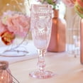 thumbnail image 3 of Weddingstar Vintage Style Pressed Glass Flute In Blush Pink, 3 of 4