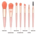 thumbnail image 3 of Juego de brochas de maquillaje HUOGUO, 7 piezas: sombra de ojos, brocha para polvos sueltos, 3 of 5