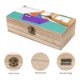 thumbnail image 3 of Charlie y las Formas Caja Organizadora de Madera Rústica - Caja Decorativa Multifuncional para Escritorio, Hogar, Oficina, Joyas y Manualidades, 3 of 6