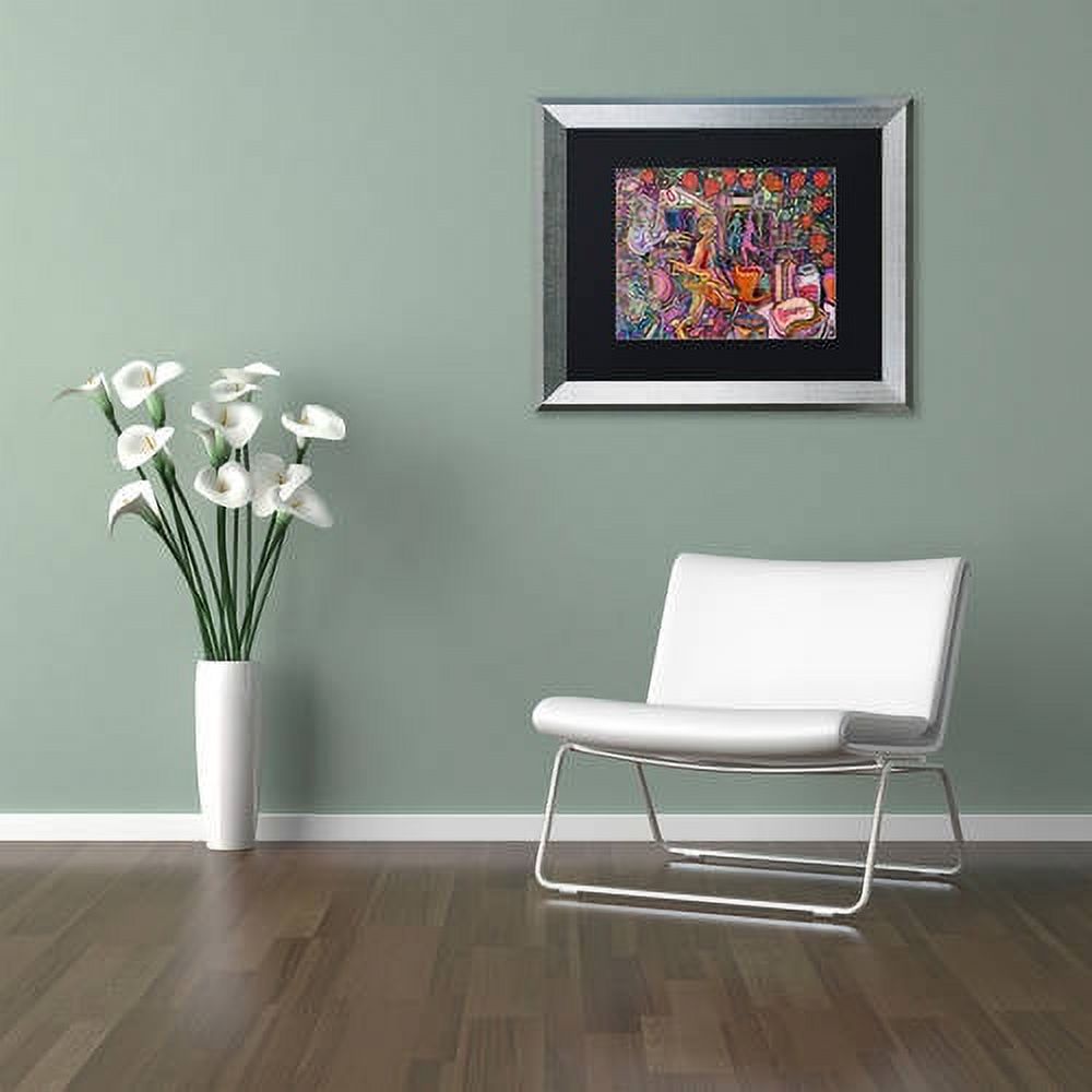 Trademark Fine Art "Strawberry Jam" Canvas Art by Josh Byer, Black Matte, Silver Frame