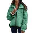 thumbnail image 2 of Miluxas Women's Pullover Puffer Jacket Lightweight Winter Warm Padded Hoodies Coat Oversized Quilted Jackets Outerwear with Pocket Green L(L), 2 of 9