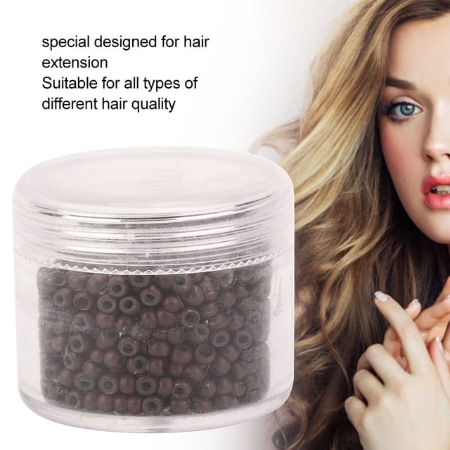 Extensión de Cabello, Cuentas de Extensión de Cabello, Cuentas de Enlace de Extensión de Cabello, 1000 piezas de 3 mm x 2 mm Micro Englaces de Silicona Anillos Cuentes