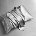 thumbnail image 2 of Labymos Bedding Four Piece Set Household European and American Solid Color One Piece Imitation Silk, 2 of 8