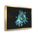 thumbnail image 3 of Designart 'Top View of White and Blue Flower' Traditional Framed Canvas Wall Art Print, 3 of 5