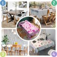 thumbnail image 5 of Pink Breast Cancer Rectangle Tablecloth 60"x120",Waterproof Polyester Rectangle Table Cloth, Wipeable Spillproof Polyester Tablecloth for Dining, Camping, Indoor and Outdoor, 5 of 6