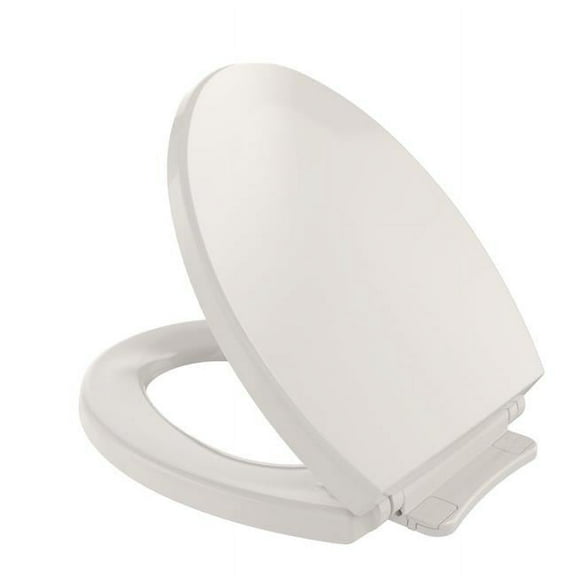 SS113No.12 SoftClose Non Slamming, Slow Close Round Toilet Seat & Lid, Sedona Beige