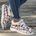 thumbnail image 5 of Willtoo Womens Fall Winter Pumpkin Plaid Fleece Lined Moccasin Slip On Footwear Warm Low Top Flat Canvas Cold Weather Footwear with Fluffy Faux Fur Collar, 5 of 5